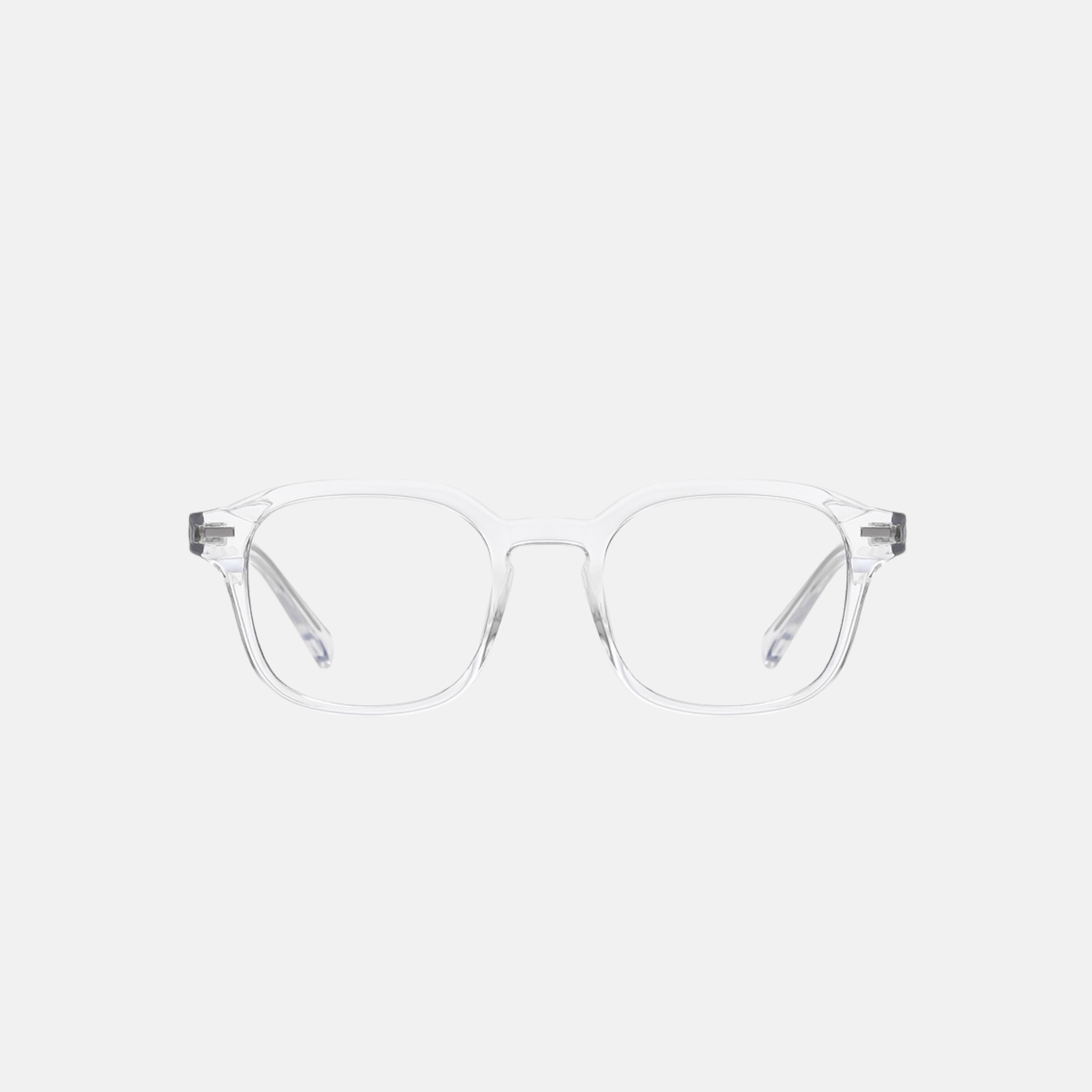 Minimal transparent blue light glasses by REO Eyewear
